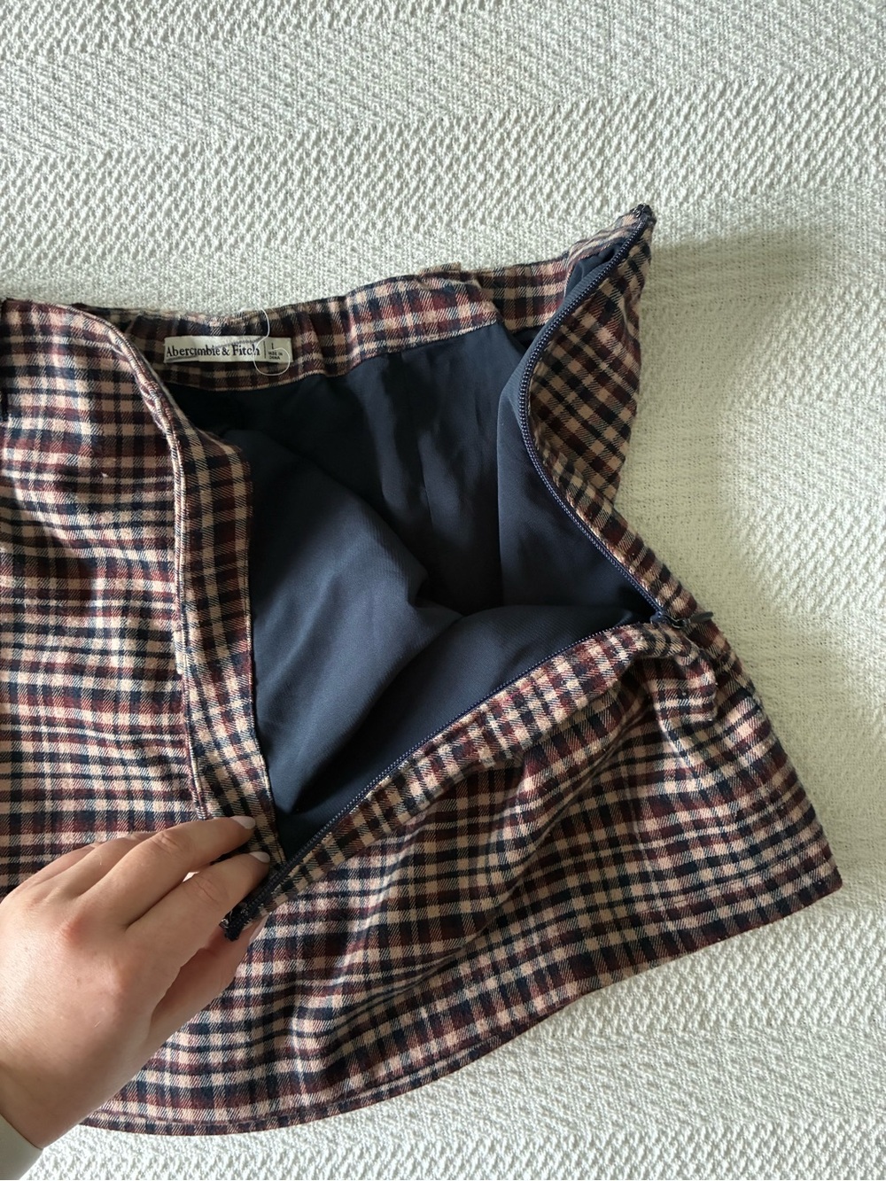 Abercrombie & Fitch Brown and Black Plaid Mini Skirt - Picture 4 of 5